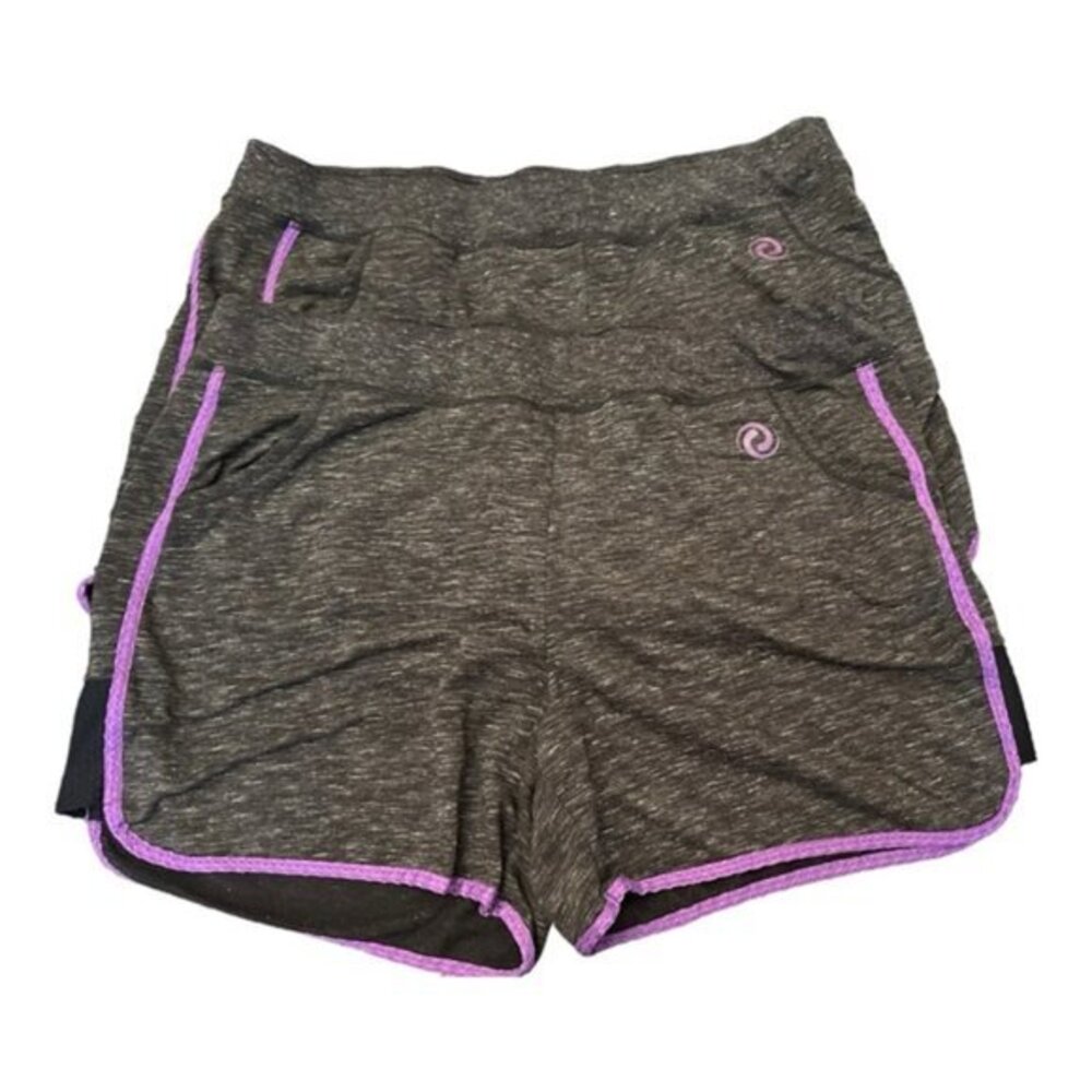 Women’s hyba 2X Purple & Grey Athletic Short 2 Piece Set 2XL XXL 18 20